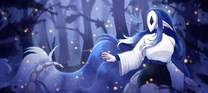 Half body + Complex Shading + Complex Bg